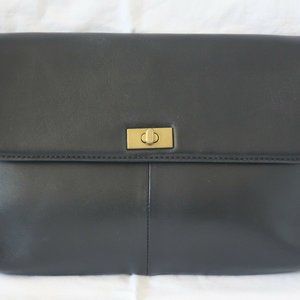 JCrew Leather Vero Turnlock Clutch